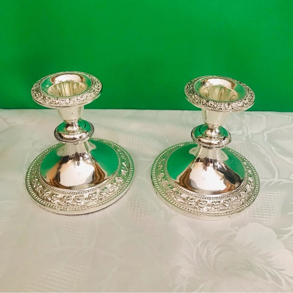 Vintage Silver Plated Candlestick Holders made in England